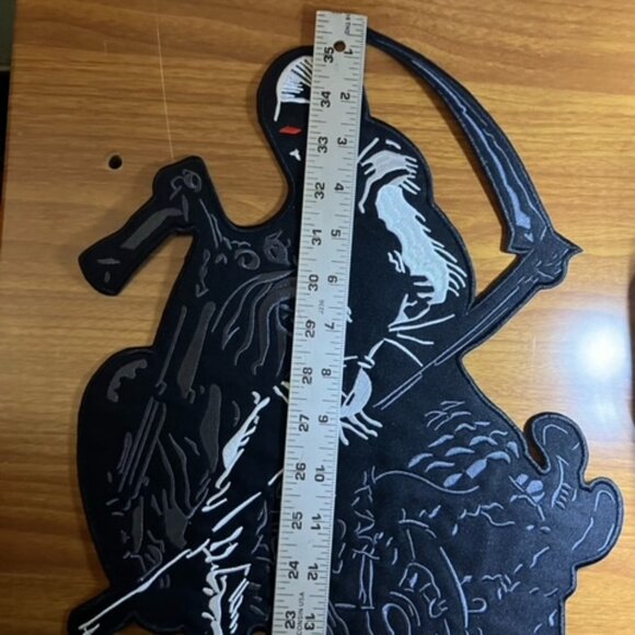 Biker Reaper huge embroidered patch that is very unique - Picture 3 of 3